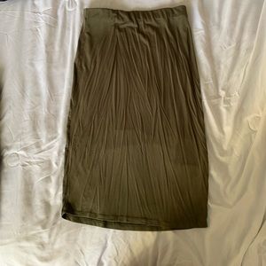 Olive pencil skirt